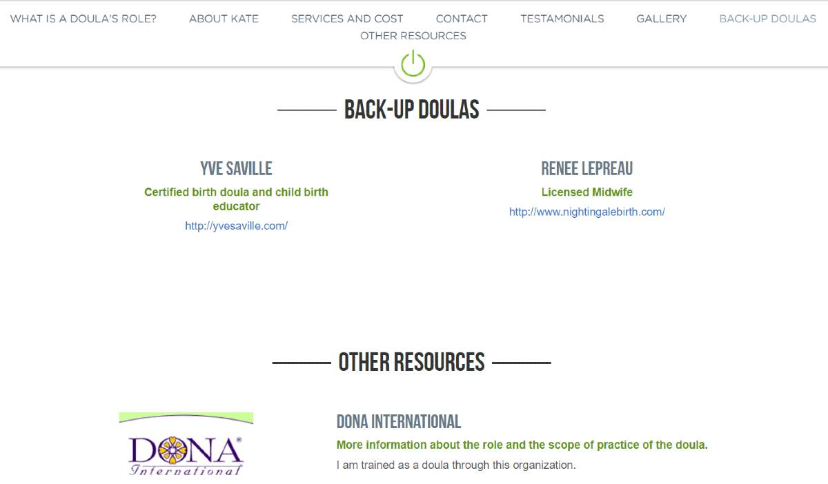 doula website doula website